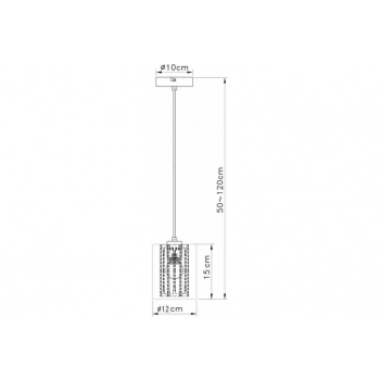 Tesh lampa wisząca 1xE14 chrom 343801-06