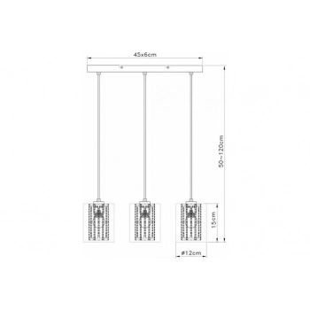 Tesh lampa wisząca 3xE14 chrom 343803-06