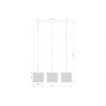 Tuluza lampa wisząca 3xE27 czarna 340503-02