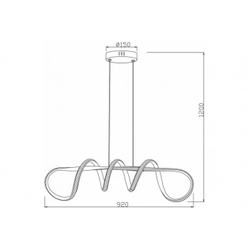 Vesper lampa wisząca 40W LED 3200lm CCT czarna 343101-30