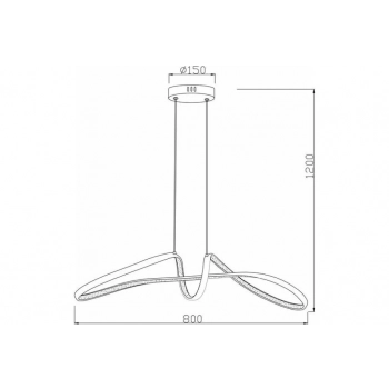 Weva lampa wisząca 40W LED 3200lm CCT czarna 343501-30