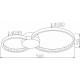 Condida lampa sufitowa 20W LED 1600lm CCT czarna złota 641102-30