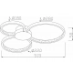 Condida lampa sufitowa 24W LED 1920lm CCT czarna złota 641103-30