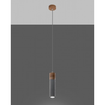 Sollux Zane 1 lampa wisząca betonowa G U10 szara SL.0968