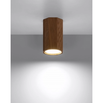 Sollux Zeke 10 cm lampa sufitowa drewniana GU10 dąb SL.1033