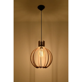 Arancia lampa wisząca 1xE27 naturalne drewno SL.0391