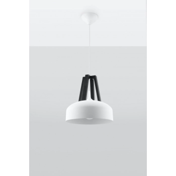 Casco lampa wisząca 1xE27 biała czarna SL.0387