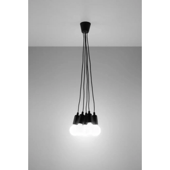 Diego 5 lampa wisząca 5xE27 czarna SL.0574