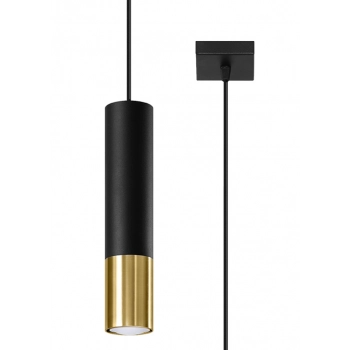 Loopez 1 lampa wisząca 1xGU10 czarny złoty SL.0952 Sollux Lighting