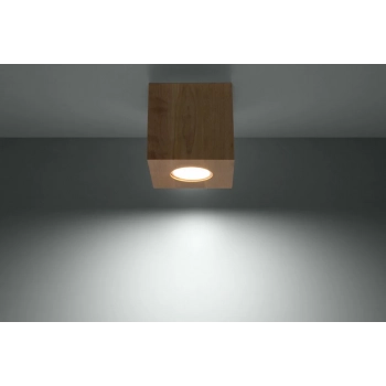 Quad lampa sufitowa 1xGU10 naturalne drewno SL.0493