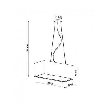 Santa Bis 80 lampa wisząca 3xE27 biały SL.0779