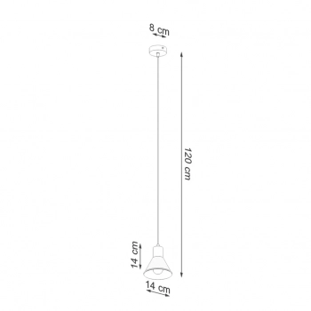 Taleja 1 lampa wisząca 1xE27 czarna SL.0985