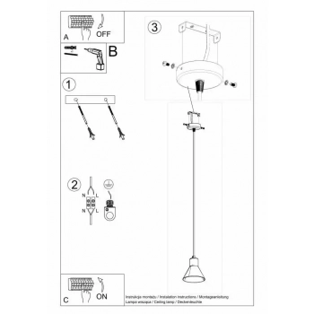 Tazila 1 lampa wisząca 1xGU10 ES111 biała SL.0987