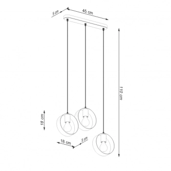 Titran 3 lampa wisząca 3xE27 biała SL.1138