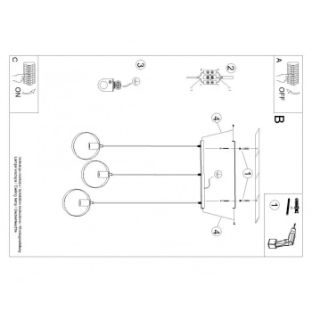 Titran 3 lampa wisząca 3xE27 biała SL.1138