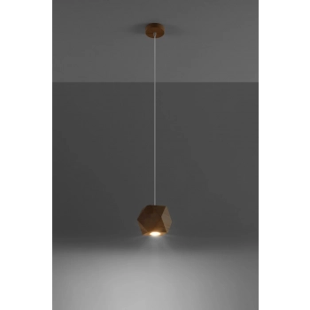 Woody lampa wisząca 1xGU10 naturalne drewno SL.1011