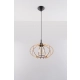 Mandelino lampa wisząca 1xE27 naturalne drewno SL.0392