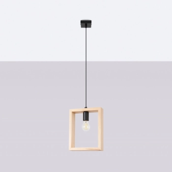 Aries lampa wisząca 1xE27 naturalne drewno SL.1310