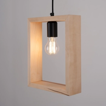 Aries lampa wisząca 1xE27 naturalne drewno SL.1310