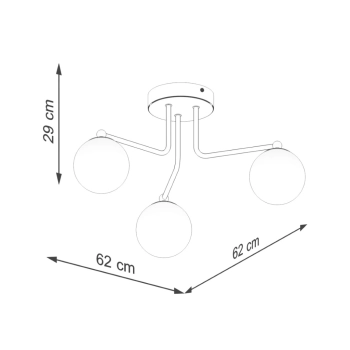 Astral 3 lampa sufitowa 3xG9 biała SL.1659