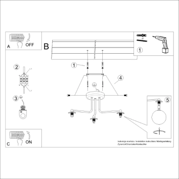 Astral 3 lampa sufitowa 3xG9 biała SL.1659