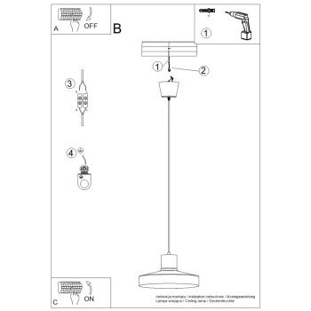 Bilo lampa wisząca 1xE27 beżowa SL.1704