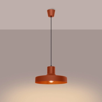 Bilo lampa wisząca 1xE27 ochra czerwona SL.1706