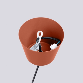 Bilo lampa wisząca 1xE27 ochra czerwona SL.1706