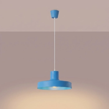 Bilo lampa wisząca 1xE27 błękitna SL.2059