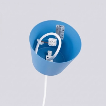 Bilo lampa wisząca 1xE27 błękitna SL.2059
