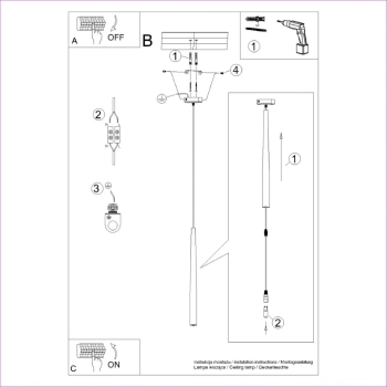 Bliss 1 lampa wisząca 1xG9 czarna SL.1462