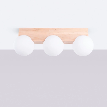 Bulbo 3 lampa sufitowa 3xG9 naturalne drewno SL.1684