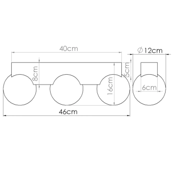 Bulbo 3 lampa sufitowa 3xG9 naturalne drewno SL.1684