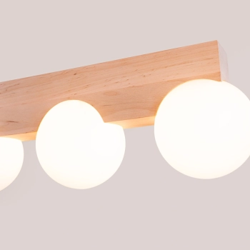 Bulbo 4 lampa sufitowa 4xG9 naturalne drewno SL.1685