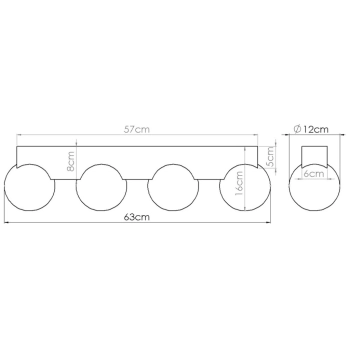 Bulbo 4 lampa sufitowa 4xG9 naturalne drewno SL.1685