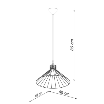 Eda lampa wisząca 1xE27 czarna SL.1186