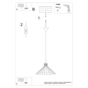 Eda lampa wisząca 1xE27 czarna SL.1186