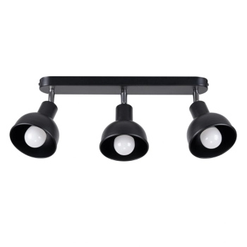 Elba 3 lampa sufitowa 3xE27 czarna SL.1318 Sollux Lighting