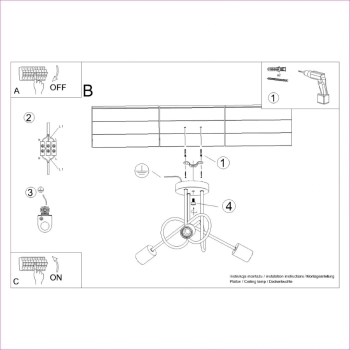 Ember 3 lampa sufitowa 3xE27 biała SL.1474