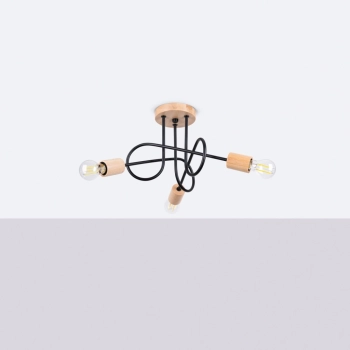 Ember 3 lampa sufitowa 3xE27 czarna SL.1477