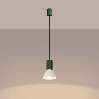 Estria 1 lampa wisząca 1xE14 beżowa, zielona oliwka SL.1872