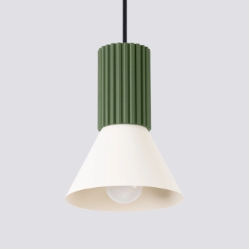 Estria 1 lampa wisząca 1xE14 beżowa, zielona oliwka SL.1872