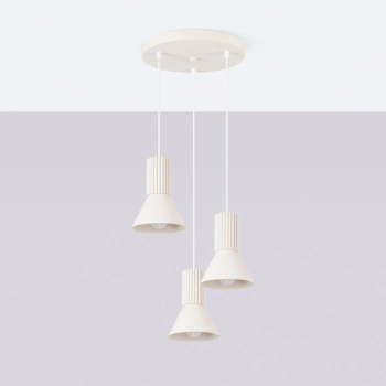 Estria 3P lampa wisząca 3xE14 beżowa SL.1871