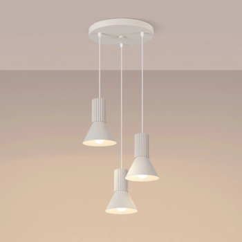 Estria 3P lampa wisząca 3xE14 beżowa SL.1871