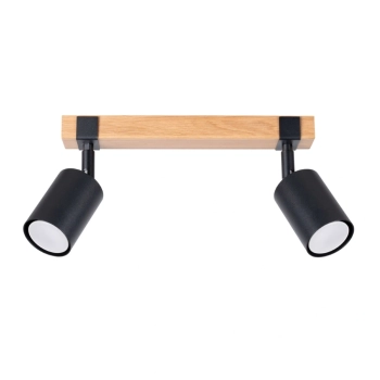 Fager 2 lampa sufitowa 2xGU10 czarna SL.1344 Sollux Lighting