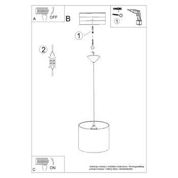 Fairy 30 lampa wisząca 1xE27 wielokolorowa SL.1416