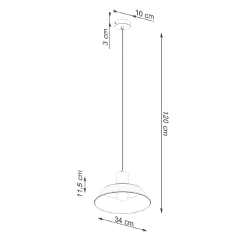 Fano lampa wisząca 1xE27 biała SL.1321