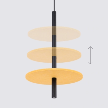 Feltro 1 lampa wisząca 1xG9 czarna, żółta SL.1880