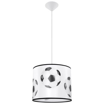 Football A 30 lampa wisząca 1xE27 Biała, czarna SL.1424 Sollux Lighting