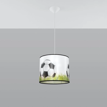 Football C 30 lampa wisząca 1xE27 Biała, czarna, zielona SL.1428